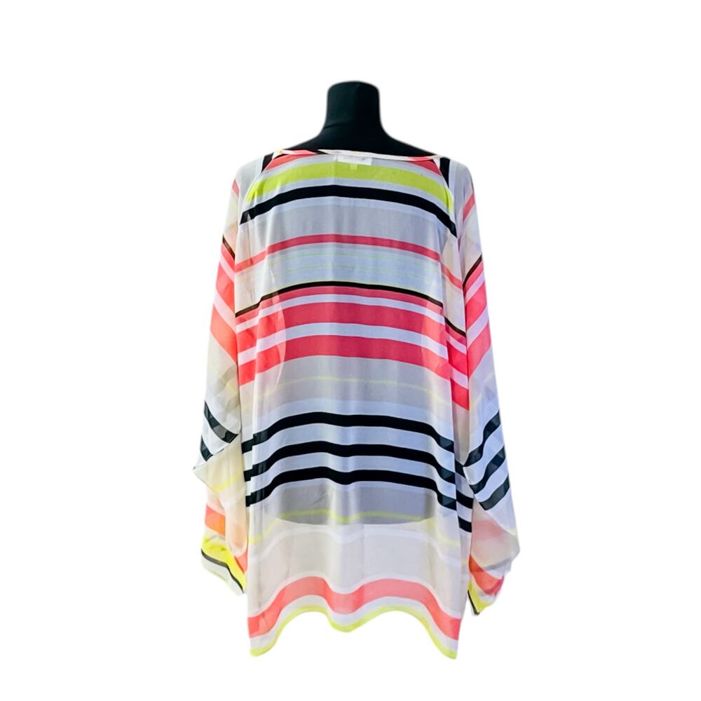 Calvin Klein Plus Size Multicolor Striped Swim Kaftan Cover-Up 3X - Picture 7 of 10